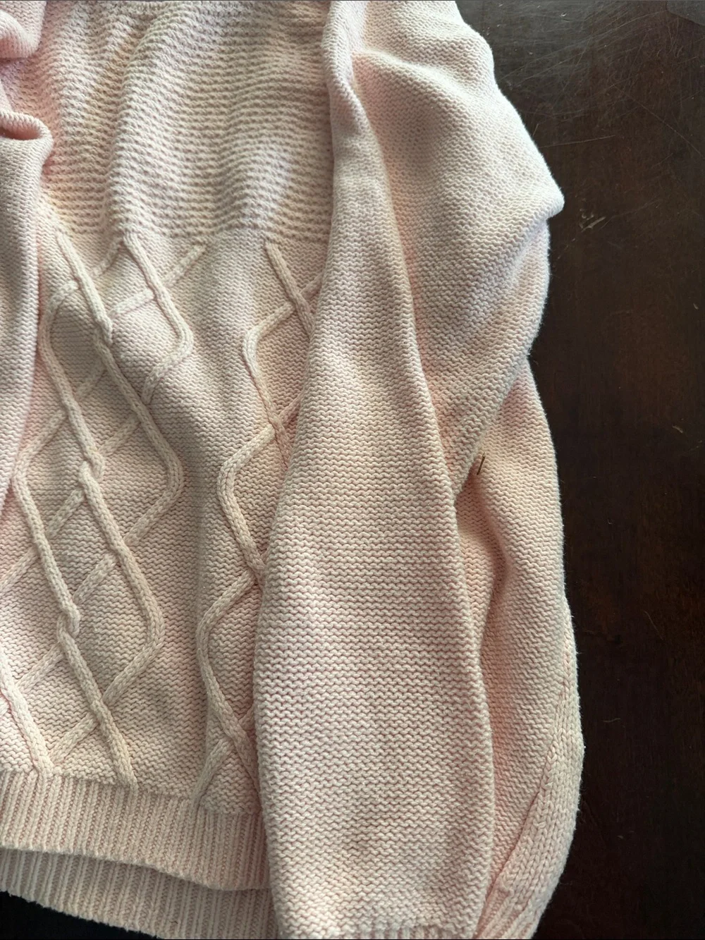Cato Pale Pink Cable Knit Turtleneck Sweater